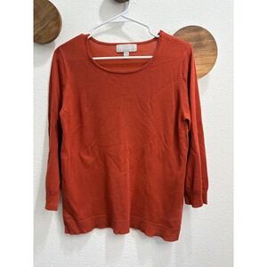 Carolyn‎ Taylor Petite Orange Sweater Women's Size PXL